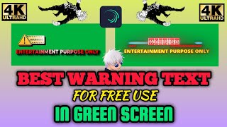Trending Warning Text For Edit Warning Text In Green Screen