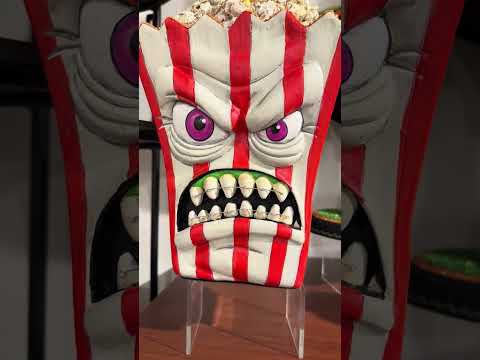 Katherine's Collection 14" Cranky Kernels Popcorn Bag Candy Container Halloween Decoration 28-528656 Katherine's Collection 14" Cranky Kernels Popcorn Bag Candy Container Halloween Decoration 28-528656