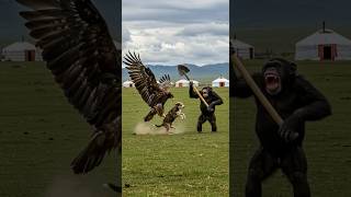Shocking Rescue Eagle Es Puppy But Chimp Intervenes