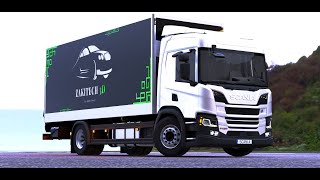 Scania P Series With Trailer Fully Rigged 3D Model