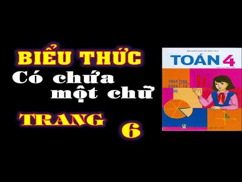 Toán 4 Trang 6 - Bài 4 Biểu thức có chứa một chữ