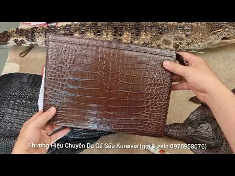 Ví Clutch Cam Tay Nam Da Cá Sấu Cho Anh Long Ở Bắc Ninh Đặt Xưởng Konavis May