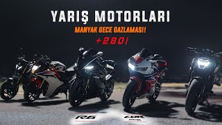Yariş Motorlariyla Deli̇ Gazlama Yamaha Vs Honda