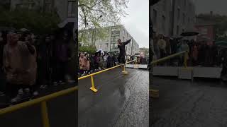 Pro Skater Rowan Zorilla Taking A Brutal Slam Skating A Rail In The Rain