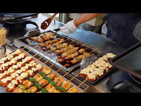 Ẩm thực đường phố Hàn Quốc - món Yakitori gà xiên nướng cay | Korean street food