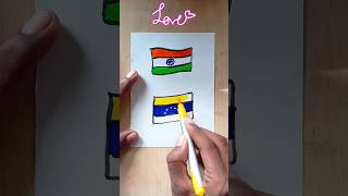 India Flag Vs Venezuela Flag Drawing Independence Day Drawing