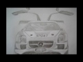 Auto zeichnen - how to draw Mercedes Sport - как нарисовать машину мерседес