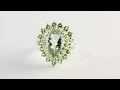 Sterling Silver Green Amethyst and Peridot Women's Ring