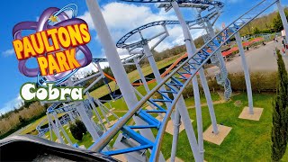 Cobra Bobsled Coaster On Ride At Paultons Park April 2022 4K Ultra Wide