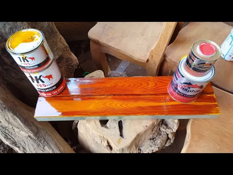 Cách sơn giả gỗ mới không cần sử dụng tinh màu Pu và bóng gương 2K - Wood grain