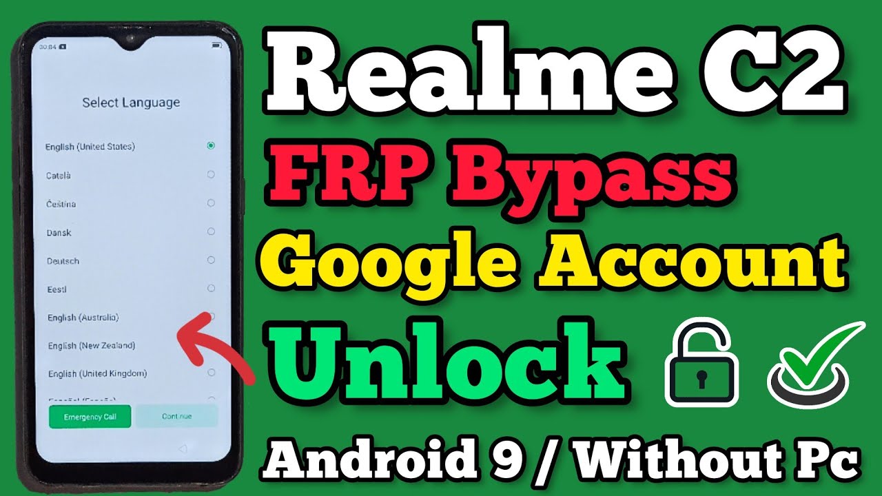 Realme C2 (RMX1941) || FRP Bypass || Android 9 || Google Realme C2 (RMX1941) || FRP Bypass || Android 9 || Google