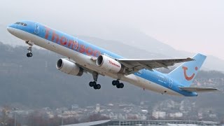 Boeing 757-200 Thomson Airways Powerful Take Off At Chambery Savoie Airport Cmflflb