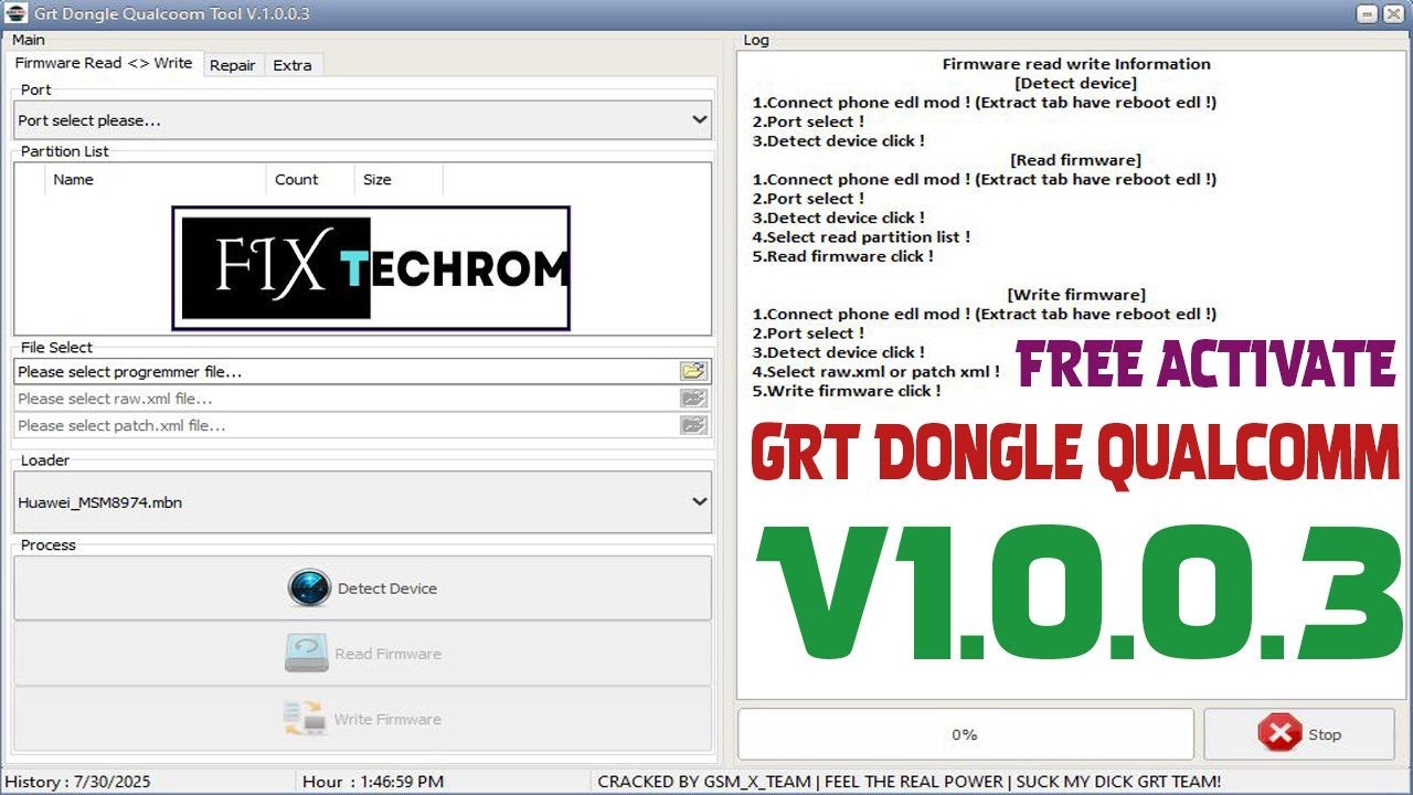 GRT Dongle Qualcomm V1.0.0.3 | No Licence Require | GRT Dongle Qualcomm V1.0.0.3 | No Licence Require |