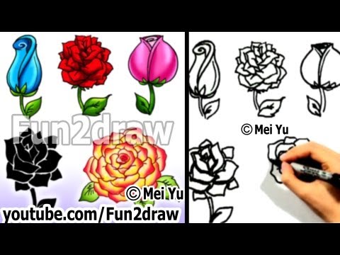 How to Draw a Rose 5 Ways in 4 min 0355 