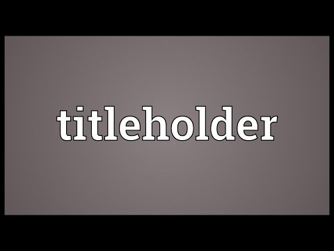 Header of titleholder