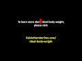 Let's Get Ideal Body Weight | Ideal Weight Chart