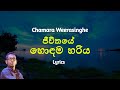 ජීවිතයේ හොඳම හරිය | Jeewithaye Hodama Hariya (Lyrics) Chamara Weerasinghe