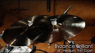 Meinl Cymbals B18MTC-B Byzance 18" Brilliant Medium Thin Crash Cymbal