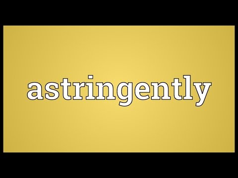 Header of astringently