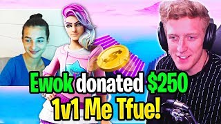 Tfue Accepts Faze Ewok 1V1 Challenge Then This Happened Pro Deaf Girl