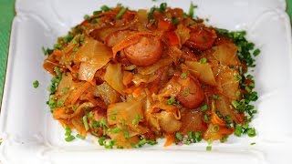 КАПУСТА тушеная с сосисками КАПУСТА тушеная с сосисками