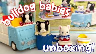Sylvanian Families Unboxing The French Bulldog Triplet Babies Camping Style Stroller