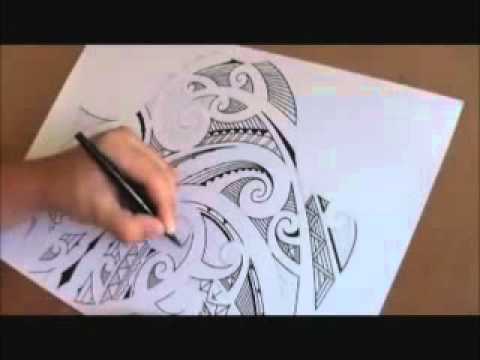 drawing a maori-inspired tribal tattoo youtube video