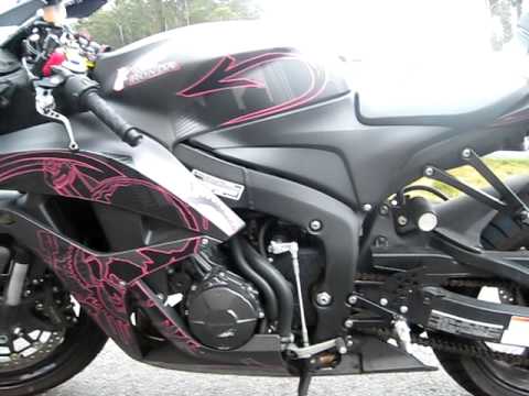 This is a 08 Honda CBR RR 600 the graffiti Edition custom hot pink paint