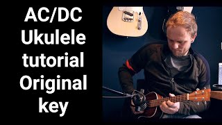 Ac Dc - Back In Black Ukulele Cover And Tutorial
