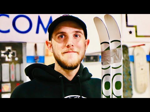 WE TURNED CROSS COUNTRY SKIS INTO A SKATEBOARD?!?