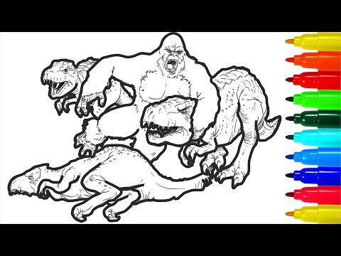 Godzilla vs Kong Coloring Pages