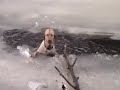 Dog rescue! Yellow lab in icy river!