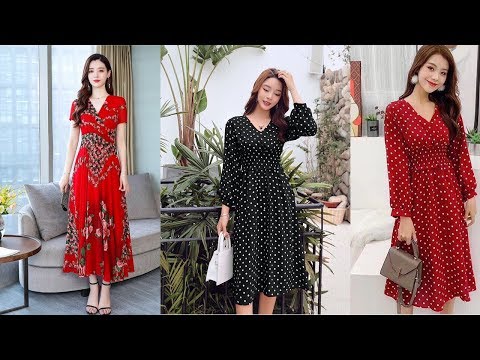 Đầm xòe dự tiệc đẹp, sang trọng qua gối Top 5 Kiểu Đầm Xòe dễ thương 2019