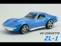 #2-672 "Corvette Grand Sport" vs "1969 Corvette ZL-1" vs "2009 Corvette ZR1" Hot Wheels.wmv