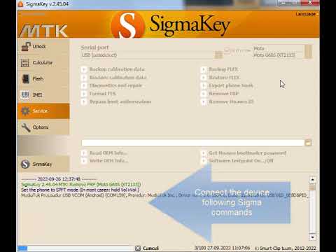Moto G60s XT2133 Remove FRP with Sigmakey Moto G60s XT2133 Remove FRP with Sigmakey