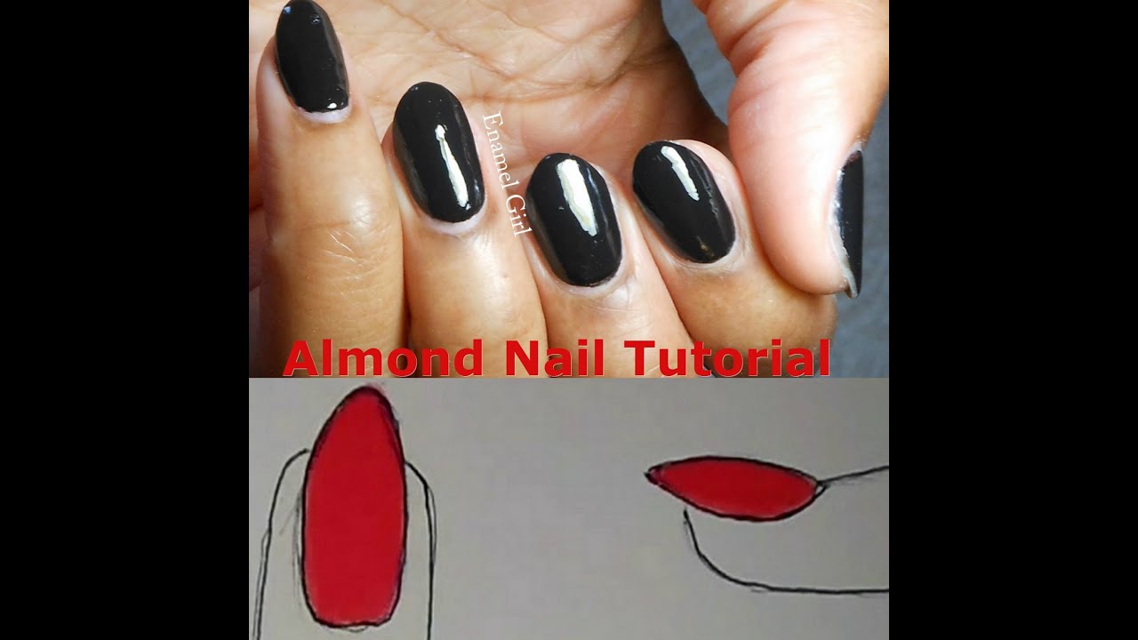 Almond Shape Nail Tutorial How to file nails stiletto YouTube
