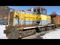 Trains at the Erie Turntable in Port Jervis NY Winter 2022