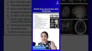 Inicet Exam Recall May 2025- Radiology Dr. Zainab Vora