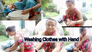 Indiàn Desi Housewife Washing Clotheshow To Washing Clothes With Hand