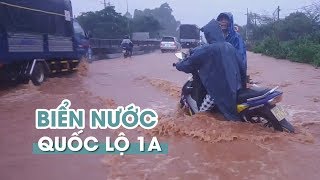 Quốc Lộ 1A Thành Biển Nước, Kẹt Xe 5 Km Vì Mưa Lớn