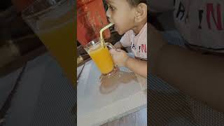 Baby Drinking Juice