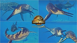 Shonisaurus Unique Hunting And Death Animation Vs All Marine Apex Predators