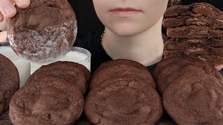 Asmr Nutella Stuffed Double Chocolate Chip Cookies Dessert Mukbang 먹방