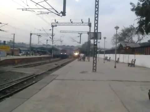 This is WAP-5 30339 Gzb shed ready for action with 12029 Ndls Asr Swarn
