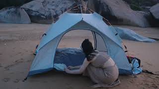 Solo Asmr Camping Lonely Young Girl Waterfall And Healing Sounds Of Nature