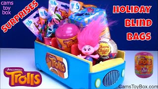 Dreamworks Trolls Holiday Blind Bags Series 6 Surprise Toys Tins Chupa Chups Capsule Opening
