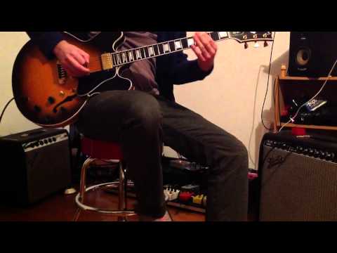 Gibson ES 347 Blues Impro with Menatone Howie on Vibroverb