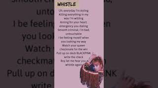 BLACKPINK - whistle lisa english rap lyrics #shorts