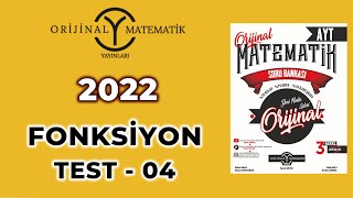 Fonksi̇yon Test 04 - 2022 Ayt Matemati̇k Soru Bankasi