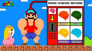 What If Muscle Mario Swap Brain In Vending Machine Game Animation